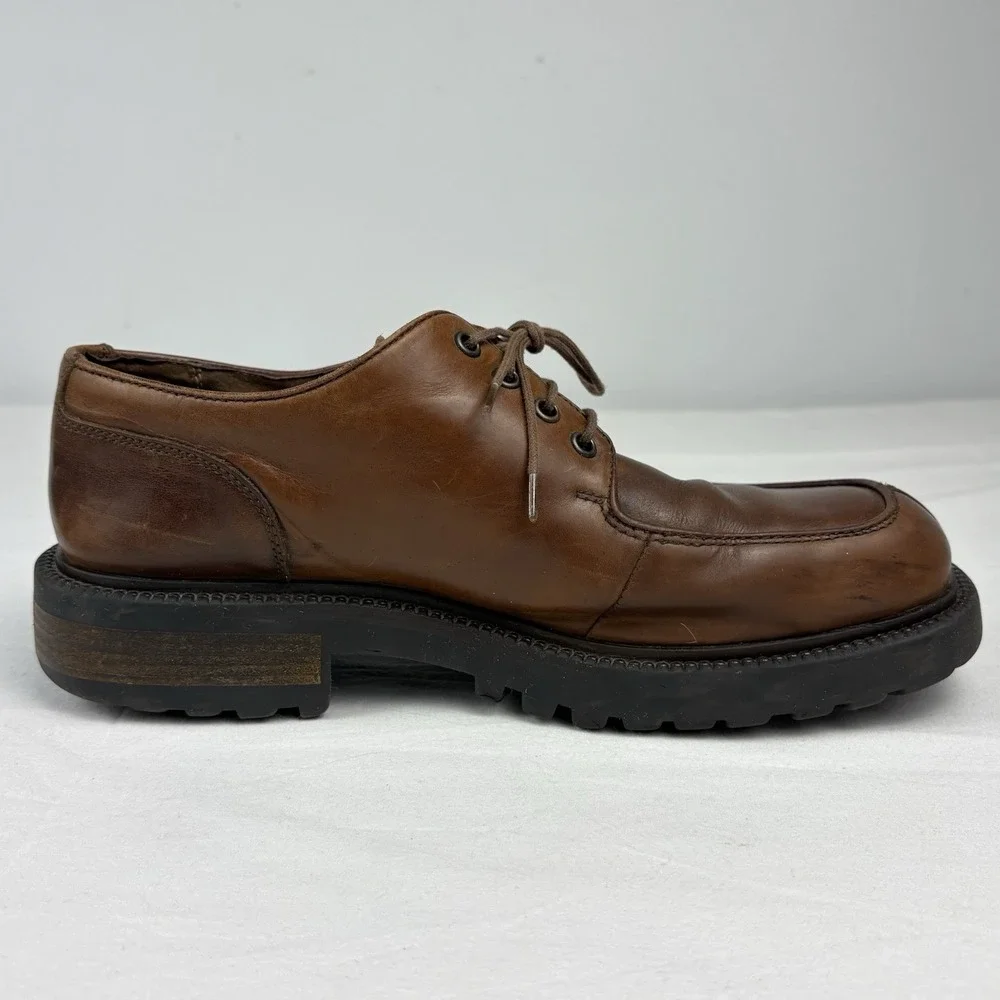VTG 90s/Y2K Kenneth Cole Platform Moc Toe Oxford Shoes Chunky Lug Soles 8M Brown